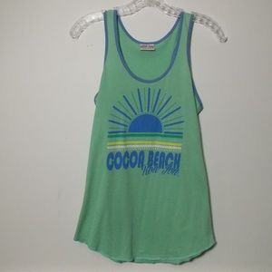 Ron Jon Cocoa Beach Graphic Tank Top Green